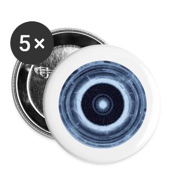 Leere - Buttons klein 25 mm (5er Pack) - Weiß - Vorne