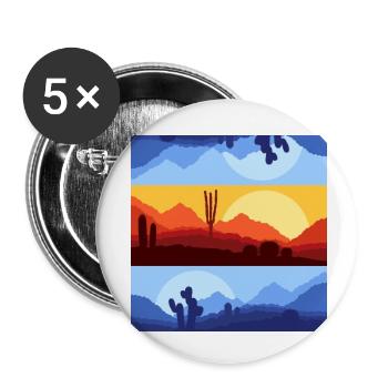 Summer evening vibes - Buttons small 1''/25 mm (5-pack) - white - Front