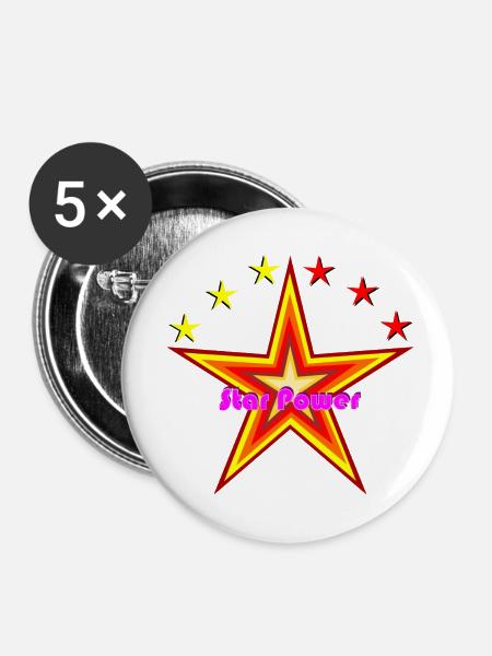 spms - Buttons klein 25 mm (5er Pack) - Weiß