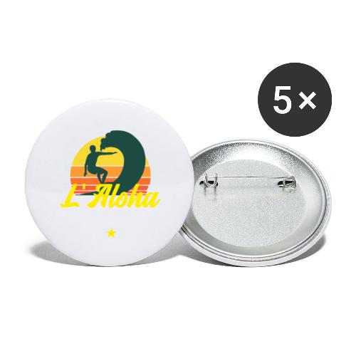 L'ALOHA C'EST LA LOI ! (SURF) - Liten pin 25 mm (5-er pakke)