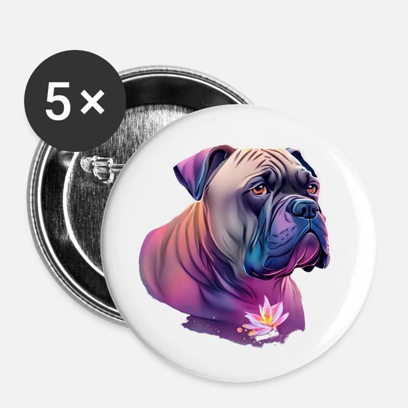 Cane Corso - Buttons klein 25 mm (5er Pack) - Weiß