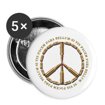 Wenn du Frieden willst... - Buttons klein 25 mm (5er Pack) - Weiß - Vorne