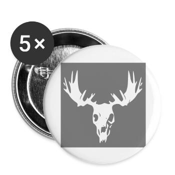 Moose sake - Buttons small 1''/25 mm (5-pack) - white - Front