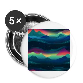 Enchanting Aurora: Polarlichter-Kollektion - Buttons klein 25 mm (5er Pack) - Weiß - Vorne
