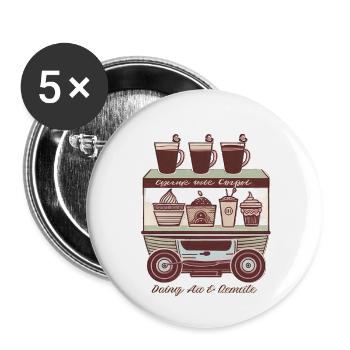 Boulangerie et boulangerie : une délicieuse combinaison - Lot de 5 petits badges (25 mm) - blanc - Devant