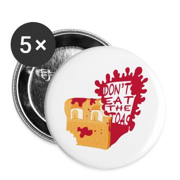 ..TOAST - Buttons klein 25 mm (5er Pack) - Weiß - Vorne