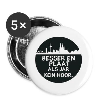 köln,skyline,kreis,sprüche,mundart - Buttons klein 25 mm (5er Pack) - Weiß - Vorne