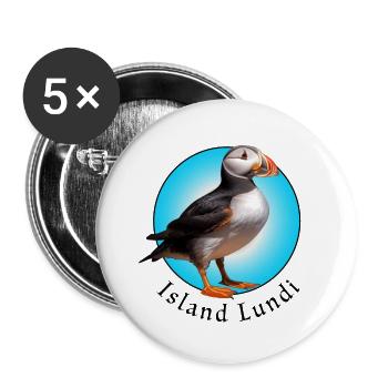 Island Lundi - Buttons small 1''/25 mm (5-pack) - white - Front