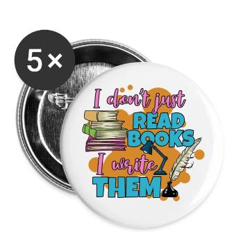 Poet Poesie Dichter Poetry I Geschenk - Buttons klein 25 mm (5er Pack) - Weiß - Vorne