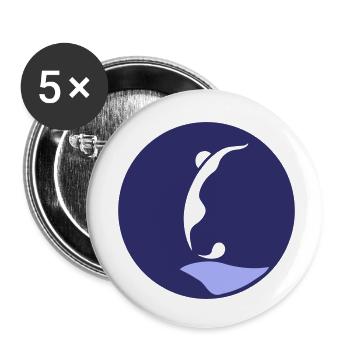 Beginning. The Great Leap into the Unknown - Buttons small 1''/25 mm (5-pack) - white - Front