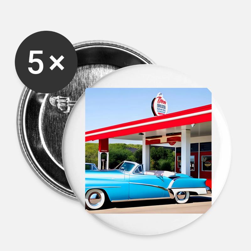 C30 - Buttons klein 25 mm (5er Pack) - Weiß