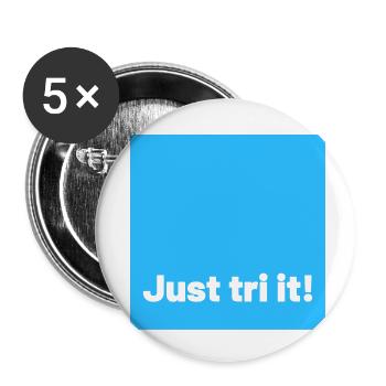 just tri it blue - Buttons small 1''/25 mm (5-pack) - white - Front