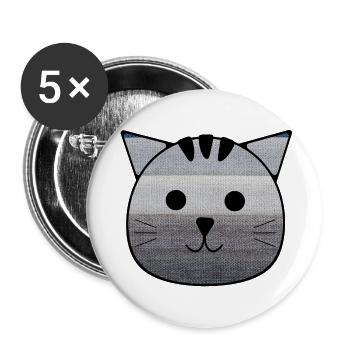 Der kleine Kater Otto - Buttons klein 25 mm (5er Pack) - Weiß - Vorne