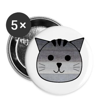 Der kleine Kater Otto - Buttons klein 25 mm (5er Pack) - Weiß - Vorne