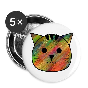 Der kleine Kater Otto - Buttons klein 25 mm (5er Pack) - Weiß - Vorne