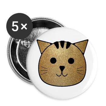 Der kleine Kater Otto - Buttons klein 25 mm (5er Pack) - Weiß - Vorne