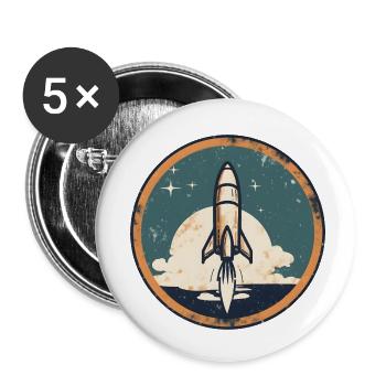 Reach for the Stars! - Buttons klein 25 mm (5er Pack) - Weiß - Vorne