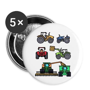 Agricultural Machinery Vehicle Commercial Vehicle Tractor - Buttons small 1''/25 mm (5-pack) - white - Front