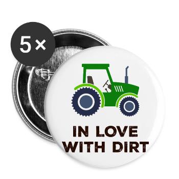 Déclaration relative aux véhicules à moteur pour tracteurs de machines agricoles - Lot de 5 petits badges (25 mm) - blanc - Devant