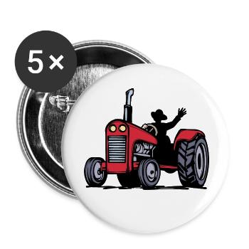 Commercial Vehicle Farmer Tractor Agricultural Machinery Vehicle - Buttons small 1''/25 mm (5-pack) - white - Front