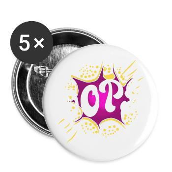 Verzeihung - Buttons klein 25 mm (5er Pack) - Weiß - Vorne