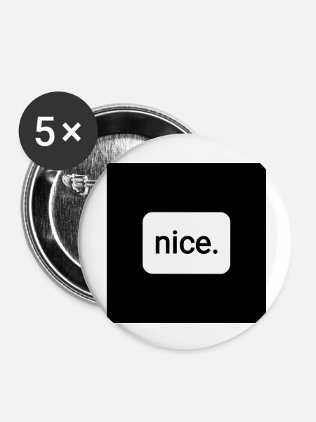 nice - Buttons klein 25 mm (5er Pack) - Weiß