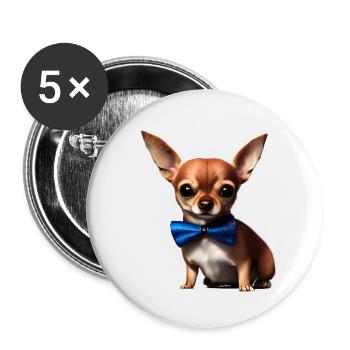 Chihuahua Chien Propriétaire de Chien Chihuahua Chippy - Lot de 5 petits badges (25 mm) - blanc - Devant