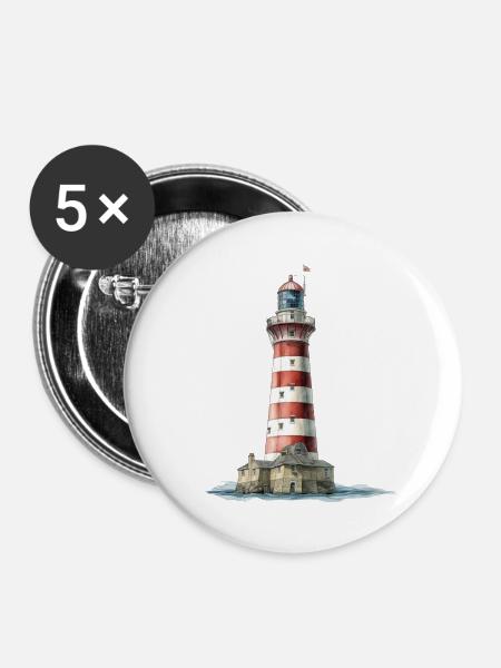 Leuchttrum - Buttons klein 25 mm (5er Pack) - Weiß