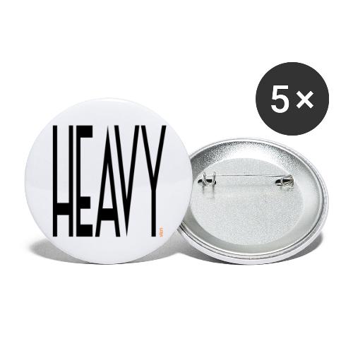 HEAVY - Buttons klein 25 mm (5er Pack)