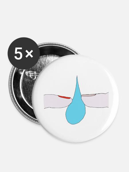 Zärtlichkeit - Buttons klein 25 mm (5er Pack) - Weiß