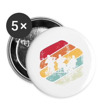 Vintage Musiker Geschenk - Buttons klein 25 mm (5er Pack) - Weiß - Vorne