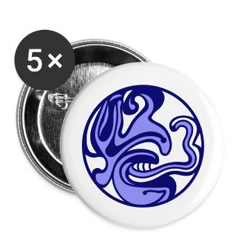 Temps libre. Le sourire espiègle des doigts - Lot de 5 petits badges (25 mm) - blanc - Devant
