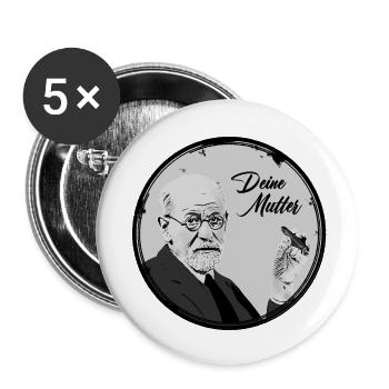Your mother Freud - Buttons small 1''/25 mm (5-pack) - white - Front