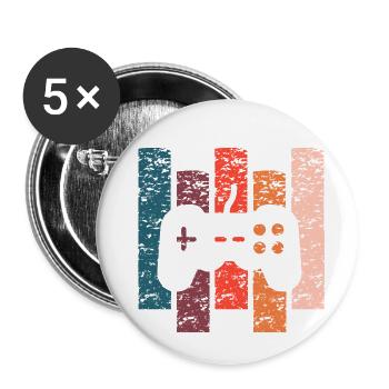 Vintage gift console - Buttons small 1''/25 mm (5-pack) - white - Front