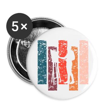 Vintage gift painter - Buttons small 1''/25 mm (5-pack) - white - Front
