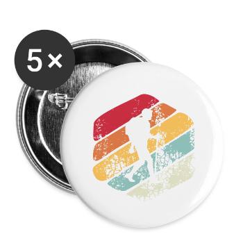 Vintage-Geschenkwanderung - Buttons klein 25 mm (5er Pack) - Weiß - Vorne