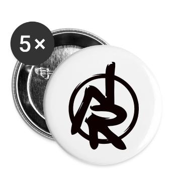 Neptun Records Logo schwarz - Buttons klein 25 mm (5er Pack) - Weiß - Vorne