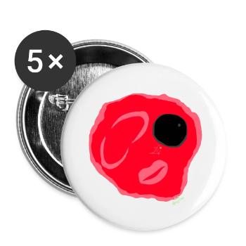 Spiegelei von Jess dem Drachen - Buttons klein 25 mm (5er Pack) - Weiß - Vorne