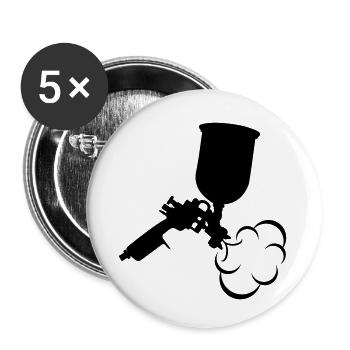 Isolation par pulvérisation - Lot de 5 petits badges (25 mm) - blanc - Devant