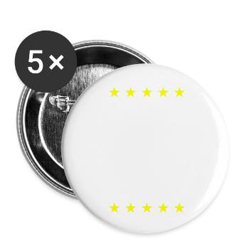 Trinker Liga Party Spruch - Buttons klein 25 mm (5er Pack) - Weiß - Vorne