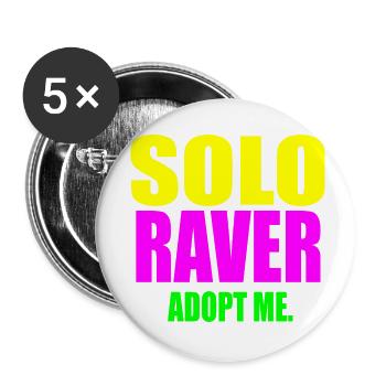 Solo raver adopt me - Buttons small 1''/25 mm (5-pack) - white - Front
