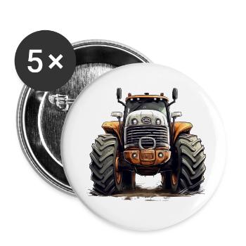 Tractors have state-of-the-art technology - Buttons small 1''/25 mm (5-pack) - white - Front