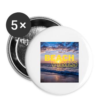 Beach 24 - Buttons klein 25 mm (5er Pack) - Weiß - Vorne