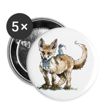 Fuchs und Wille - Buttons klein 25 mm (5er Pack) - Weiß - Vorne