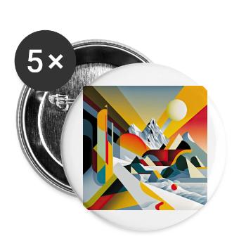The Bauhaus Legacy - Buttons klein 25 mm (5er Pack) - Weiß - Vorne