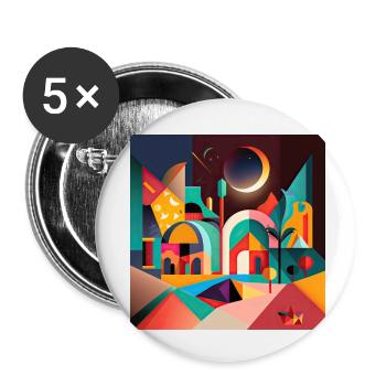 The Bauhaus Legacy - Buttons small 1''/25 mm (5-pack) - white - Front