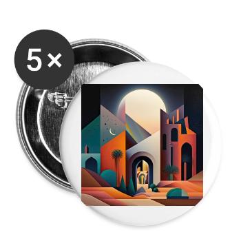 The Bauhaus Legacy - Buttons small 1''/25 mm (5-pack) - white - Front