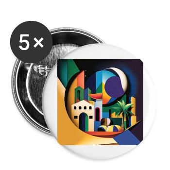The Bauhaus Legacy - Buttons small 1''/25 mm (5-pack) - white - Front