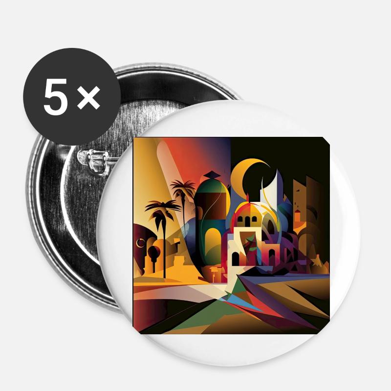 L'eredità del Bauhaus - Confezione da 5 spille piccole (25 mm) - bianco