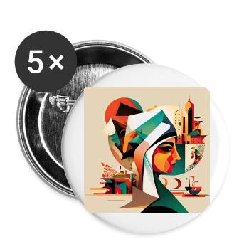 The Bauhaus Legacy - Buttons small 1''/25 mm (5-pack) - white - Front